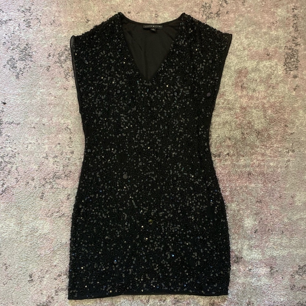 Aidan Mattox Beaded Mini Dress